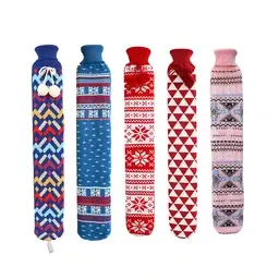 U-shaped knitted hot water bottle cover