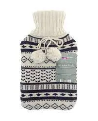 knitted hot water bottle cover